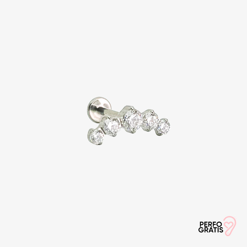 PIERCING SILVER ZIRCON