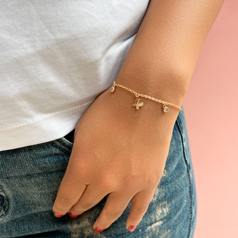 PULSERA GOLD BUTTERFLY