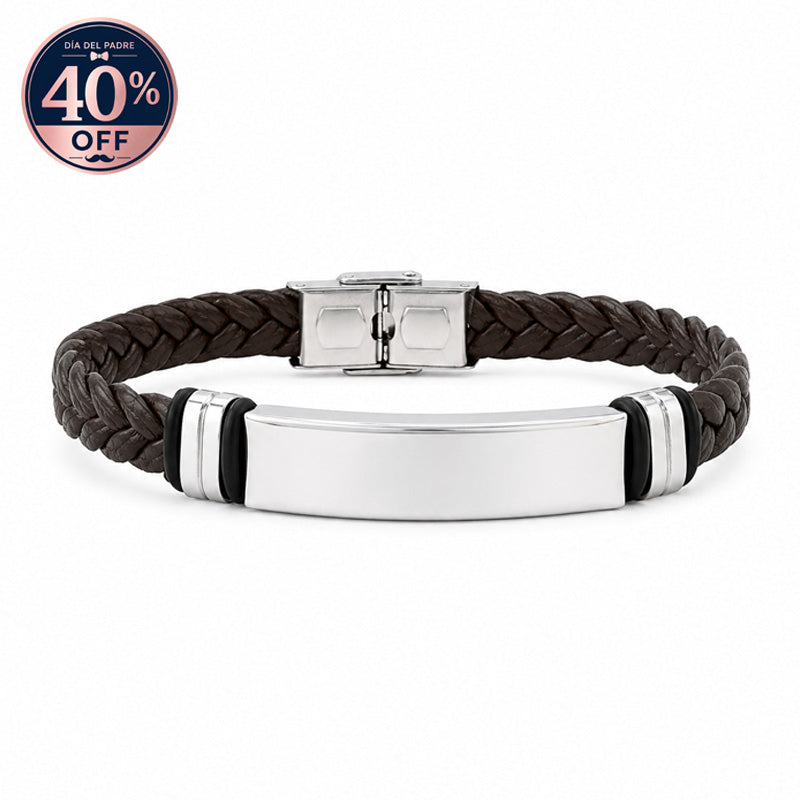 PULSERA BROWN STEEL