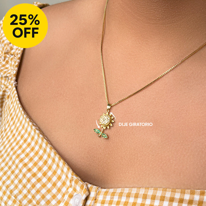 COLLAR GIRASOL (DIJE GIRATORIO)