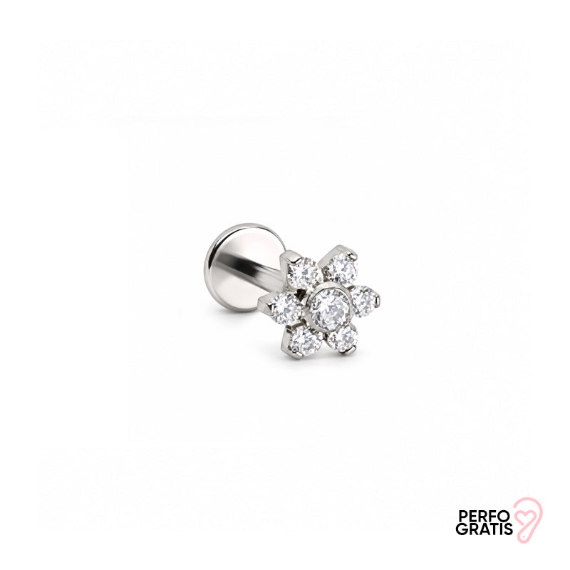PIERCING SILVER FLOWER